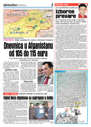 Dnevnica u Afganistanu od 105 do 115 eura