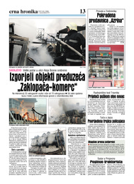 Izgorjeli objekti preduzeća „Zaklopača-komerc“