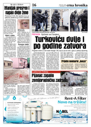 Turkoviću dvije i po godine zatvora