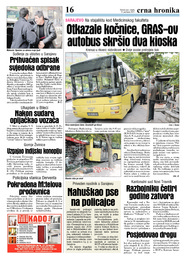 Otkazale kočnice, GRAS-ov autobus skršio dva kioska