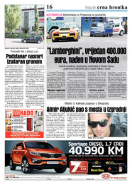 Lamborghini”, vrijedan 400.000 eura, nađen u Novom Sadu