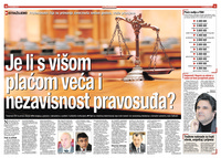 Je li s višom plaćom veća i nezavisnost pravosuđa?