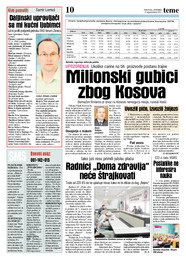 Milionski gubici zbog Kosova