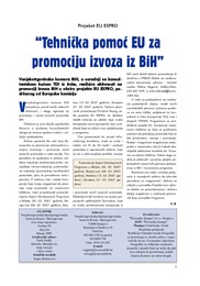 Tehnička pomoć EU za promociju izvoza iz BiH