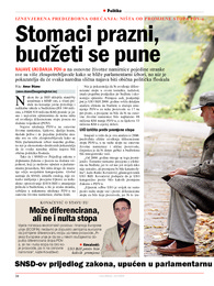 Stomaci prazni, budžeti se pune