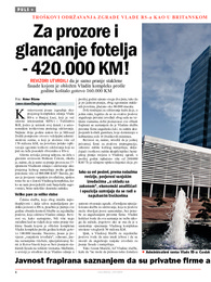 Za prozore i glancanje fotelja 420.000 KM!