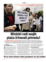 Ministri radi svojih plaća žrtvovali privredu!