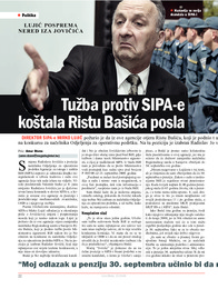 Tužba protiv SIPAe koštala Ristu Bašića posla