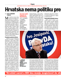 Hrvatska nema politiku prema BiH