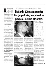 Rušenje Staroga mosta bio je pokušaj neprirodne podjele cjeline Mostara