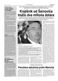 Krajišnik od Šainovića tražio dva miliona dolara
