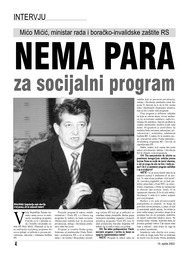 RS NEMA PARA za socijalni program