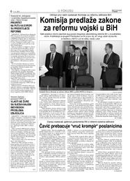 Komisija predlaže zakone za reformu vojski u BiH