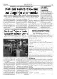 Sindikalci "Čajavca" model razvoja BiH dostavili OHR-u