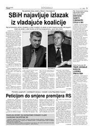 SBiH najavljuje izlazak iz vladajuće koalicije