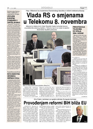 Vlada RS o smjenama u Telekomu 8. novembra