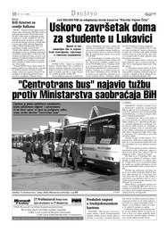 Centrotrans bus" najavio tužbu protiv Ministarstva saobraćaja BiH