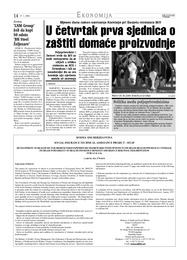 U četvrtak prva sjednica o zaštiti domaće proizvodnje