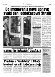 Do imenovanja nove uprave svaki dan jednočasovni štrajk