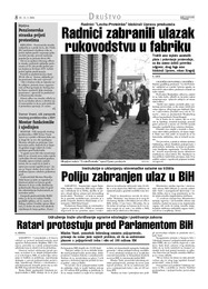 Ratari protestuju pred Parlamentom BiH