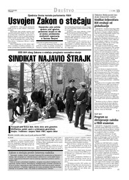 SINDIKAT NAJAVIO ŠTRAJK