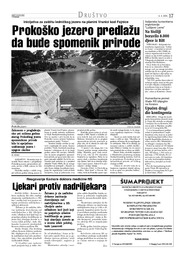 Prokoško jezero predlažu  da bude spomenik prirode