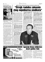 Štrajk radnika zakasnio zbog nejedinstva sindikata"