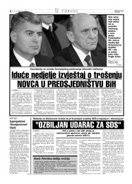 Iduće nedjelje izvještaj o trošenju NOVCA U PREDSJEDNIŠTVU BiH