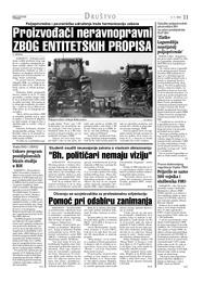 Proizvođači neravnopravni ZBOG ENTITETSKIH PROPISA