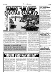 RADNICI MILKOSA BLOKIRALI SARAJEVO