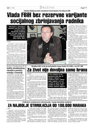 Vlada FBiH bez rezervne varijante socijalnog zbrinjavanja radnika