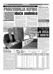 PROIZVODNJA KEFIRA iduće sedmice