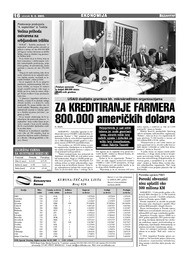 ZA KREDITIRANJE FARMERA 800.000 američkih dolara