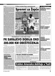 FK SARAJEVO DOBIJA OKO 300.000 KM OBEŠTEĆENJA