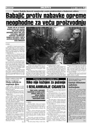 Babajić protiv nabavke opreme neophodne za veću proizvodnju