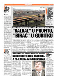 BALKAL U PROFITU,  BIRAČ U GUBITKU