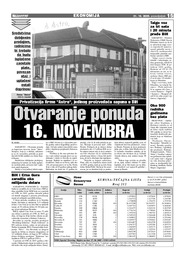 Otvaranje ponuda 16. NOVEMBRA