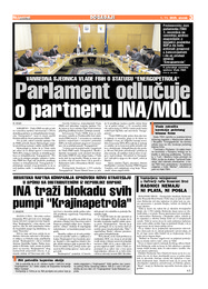 Parlament odlučuje o partneru INA/MOL