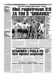 Meč registrovan 3:0 ZA TIM S GRBAVICE