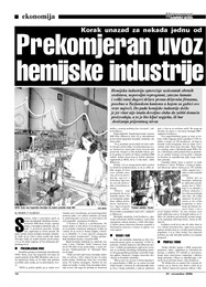 Prekomjeran uvoz doveo do kolapsa hemijske industrije