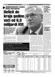 Deficit do  kraja godine veći od 6,8  milijardi KM