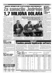 Za sanaciju Jedrinje  1,7 MILIONA DOLARA