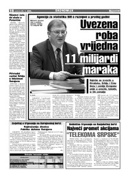 Uvezena roba vrijedna 11 milijardi maraka