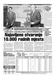 Najavljeno otvaranje  10.000 radnih mjesta