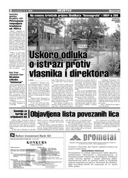 Uskoro odluka o istrazi protiv vlasnika i direktora