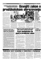 Poziv poslanicima da  podrže predloženi zakon