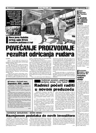 POVEĆANJE PROIZVODNJE rezultat odricanja rudara