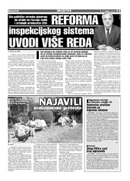 REFORMA inspekcijskog sistema UVODI VIŠE REDA