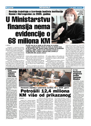 U Ministarstvu finansija nema  evidencije o 68 miliona KM