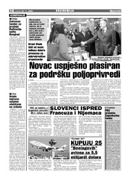 NOVAC USPJEŠNO PLASIRAN ZA PODRŠKU POLJOPRIVREDI